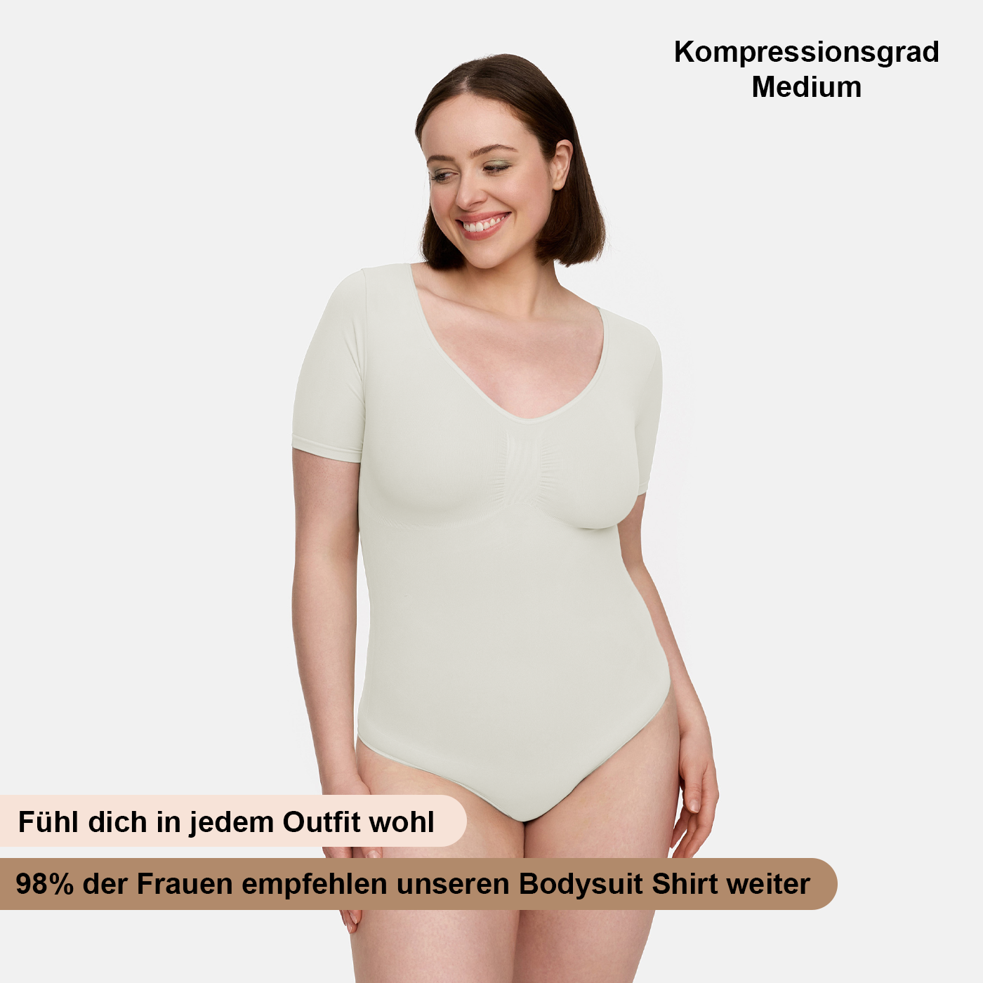 T-Shirt Bodysuit Sculpting Shapewear mit Slip