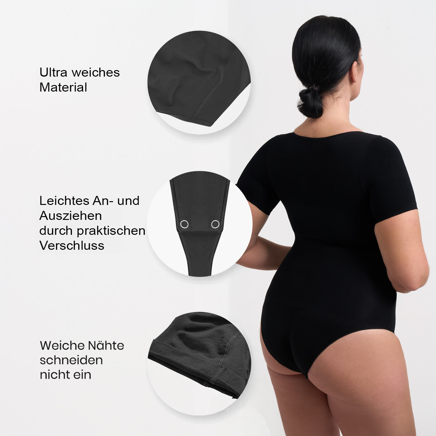 T-Shirt Bodysuit Sculpting Shapewear mit Slip